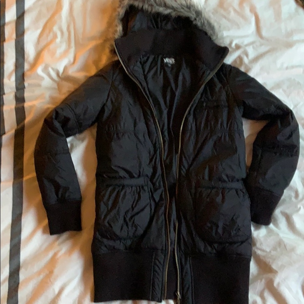 VANS Pullman faux fur black puffer jacket